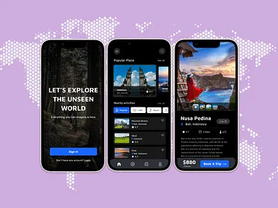 Travel- Explore The world Application appdesign travel travelapp travelling ui worldtravel