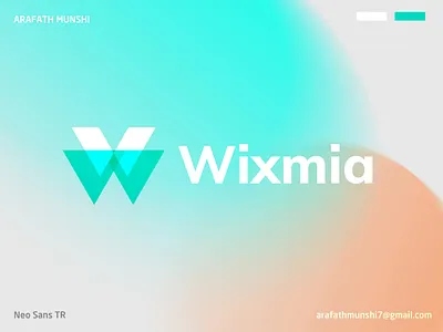 Wixmia Logo Design | W letter logo a b c d e f g h i j k l m n brand identity branding branding design brandmark design graphic design icon illustration logo logodesign logos logotype modern o p q r s t u v w x y z print symbol typography vector w letter logo