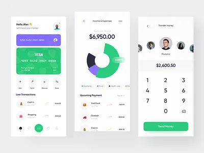 Finance App - Light Version app app design banking banking app credit card finance finance analytics finance app fintech graph ios management app minimal money transfer piqo product design ui ui design ux wallet