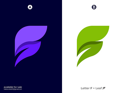Letter F + Leaf - icon Nature Logo Design identity a b c d e f g h i j k l m branding creative design eco f gradient green icon identity leaf letter lettering logo logo design modern logo natural o p q r s t u v w x y z organic tree