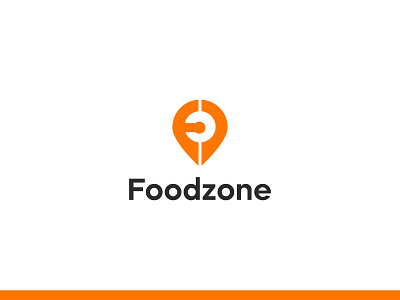 Foodzone branding custom logo design food icon identity illustration location logo logo mark logodesign mark product resturant zone