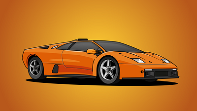 Lamborghini Car Illustration graphic design illustration vector