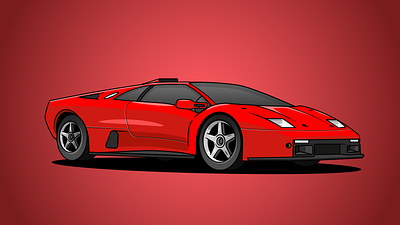 Lamborghini Illustration graphic design illustration