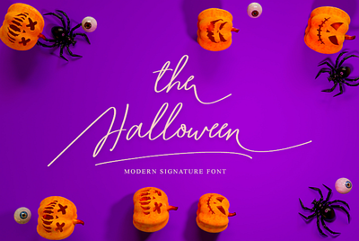 Halloween Signature Font branding calligraphy design halloween font handwritten illustration logo script signature font typography