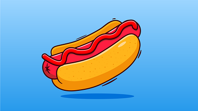 Hot Dog Illustration. graphic design illustration vector