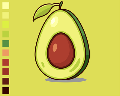 Avocado Illustration graphic design illustration vector