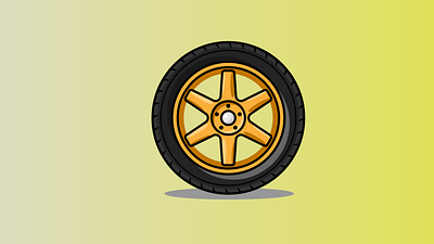 Car Wheel Illustration graphic design illustration vector