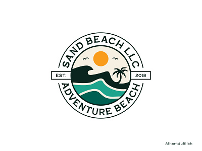 Sand Beach - Badge Logo badge logo 99designs badgedesign badgelogo badges illustration beach beach badge logo beach branding emblem logo hero section logotype luxury resort logo monogram logo police badge logo retro badge rimongraphics sand beach logo vintage badge vintage font vintage logo vintage logo illustrator