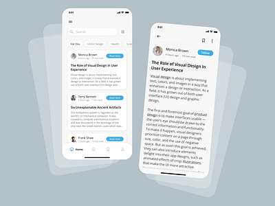 Daily UI 035 - Blog Post app blog blog article blog post daily ui 035 dailyui dailyuichallenge design figma ios light theme mobile mobile app mobile design ui uidesign userinterface ux