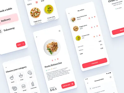 Food order app app delivery digitalmenu food minimal restaurant ui ux