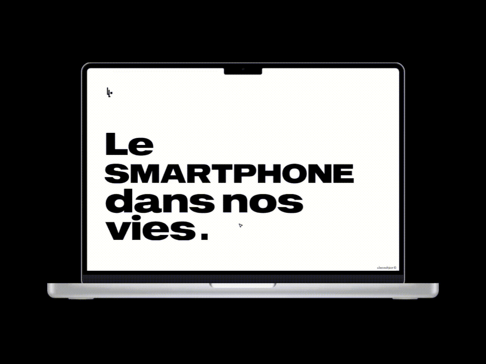 Web | 1 Day 1 Topic. animated big letter black and white features figma french gif learn logo animated minimalism secret simple topic ui ux web