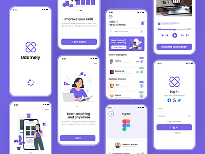 E-learning platform App UI e learning e learning app ui ui ux