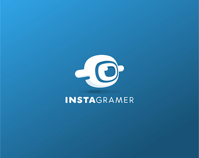 LOGO - INSTAGRAMMER illustration logo logotype vector бот глаз инстабот инстаграмм робот самолет фото