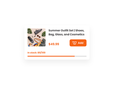 Daily UI | Day #096-Currently In-Stock 096 app application currently in stock currently in stock daily ui dailyui design e commerce ecommerce in stock in stock mobile shop shopping ui ui component ui design ui element user interface