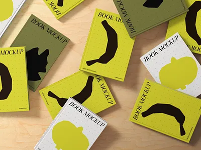 Book Mockups Top View stationery mockups