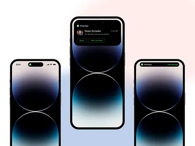 Dynamic Island - WhatsApp Quick Reply Notification app notification design app ui apple concept design dynamic island figmadesign ios app ios design ios figma ios ui design iphone 14 mobile ui notification quick reply whatsapp