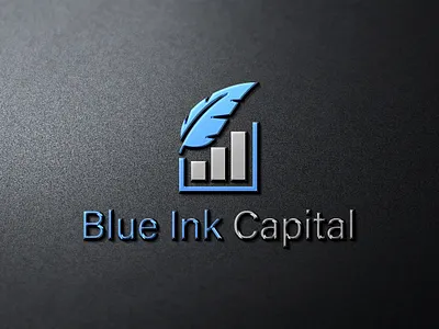 Logo-Design-Feather-Blue-Capital-Legal-Consulting-Notary-Signatu blue branding business company consulting corporate design feather graphic design illustration law legal logo logo design notary royal service signature unique vector