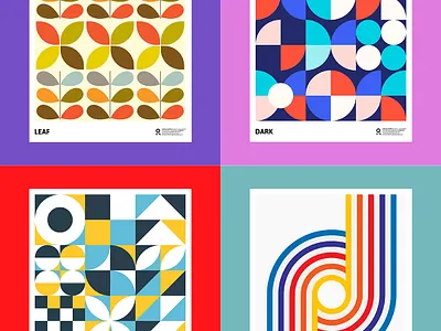 Poster Series Batch #1 abstract bauhaus branding design designerachit digital art editorial geometric gradient graphic design illustration poster poster design posters print design retro vector illustration