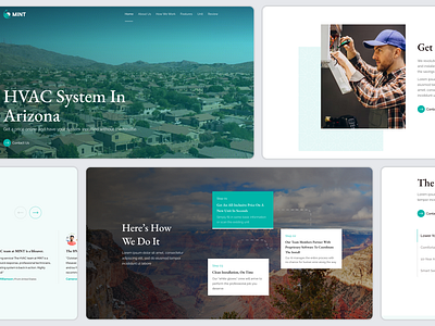 MINT - HVAC System Website Design appdesign branding creativedesign design dribbleshots figma illustration logodesign minimaldesign moderndesign prototype ui uiux ux webdesign website