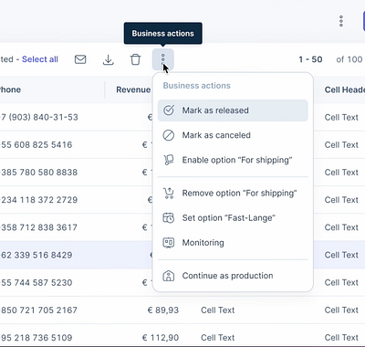 Business actions action add new amazon animation apply business categpry dpwnload drop dropdown dropdown list floating hover interection saas select selection table table view view