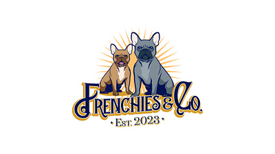 Frenchies & Co. Logo Design branding illustration logo