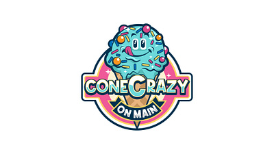 Cone Crazy on Main Concept Logo Design branding illustration logo