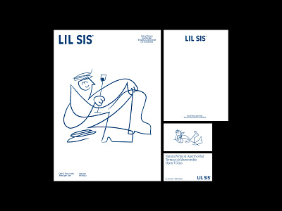 Lil Sis Collateral brand identity branding business card design collateral design design graphic design letterhead typography