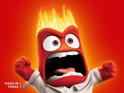 Inside Out - Anger 3d anger art design figma fire graphic design hot illustration insideout red vector