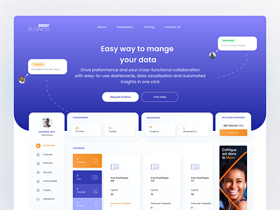 Moov Business app design ui ux