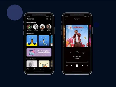 Music App Page design interface mobile app ui uiux