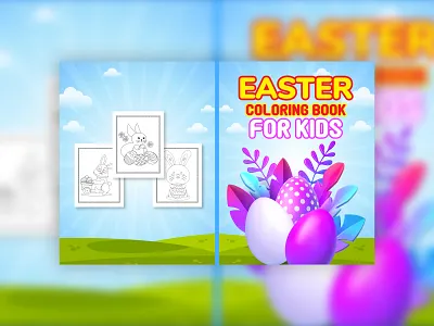 Easter Amazon KDP Coloring Book Cover Design 3d animation book cover book cover design branding cover design cover designer cover template easter banner easter book easter flyer easter template eater cover graphic design kdp cover design logo motion graphics ui