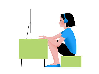 CD8 flatcolors illustration minimalistic vector