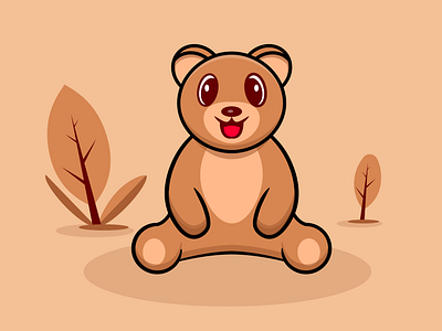 Baby Bear animal logo baby bear bear bear illustration bear logo design bear logo vector branding charechter curtoon bear cute bear design drew bear logo graphic design illustration logo logodesign smiling bear vector