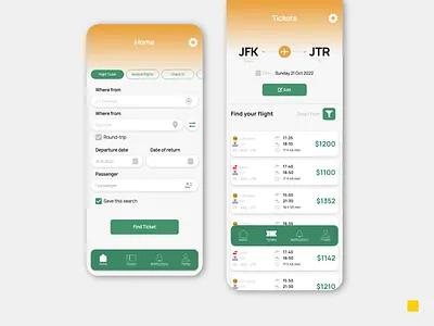 Flight Ticket App UI Design app design flight flight ticket fly fly app graphic design journey mobile app mobile app design plane ticket travel ui ux