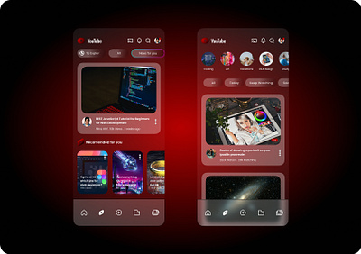 YouTube Redesign app design graphic design redesign ui ux youtube