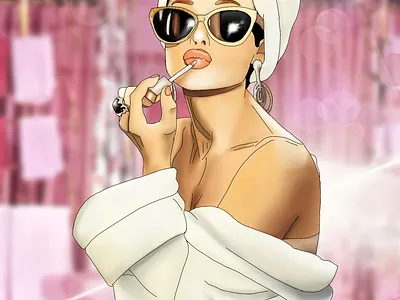 Retro glamour art artist illustration procreate