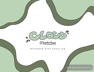 Cloud Milkshake- Matcha brand identity branding design digitalart figma graphic design illustration logo mockup ui design ui ideas