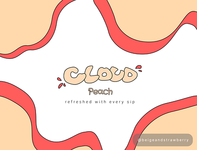 Cloud Milkshake- Peach branding design digitalart figma graphic design illustration logo ui vector