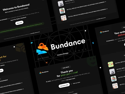 Invoice Design Template - Bundance Project. app brand brandbook branding project design email email template fee invoice invoice template logo minimal template design ui