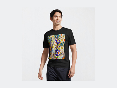 BUY Mosaic colorful wall tiles T-Shirt 3d animation branding design graphic design illustration logo motion graphics new ui