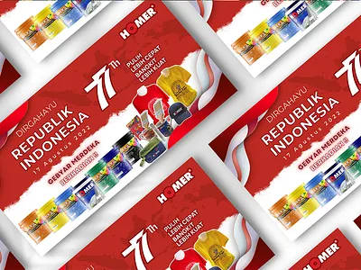 Design Spanduk Decka HUT RI Ke 77 Thn branding design graphic design illustration product design