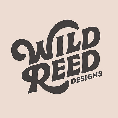 Wild Reed Designs logo funky funky type hand lettered hand lettering handlettering lettering letters reed retro type typography wild wild reed