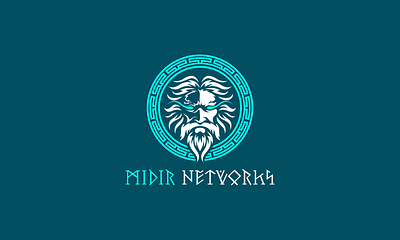 Midir Networks 2d branding clean design discord discord server esport illustration logo midir networks modern norse gods norse mythology simple twitch vector