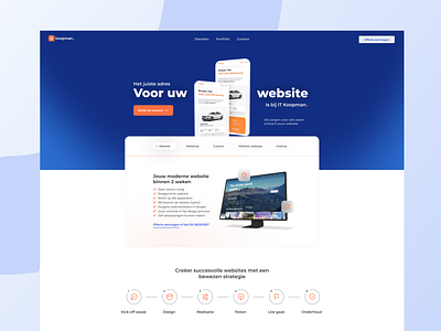 IT Koopman Homepage landing page sas service web agency webdesign agency