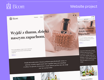 Bloom perfume shop / Website design design figma graphic design ui uiux ux