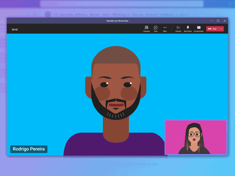 Teams Meeting animation design illustration motion graphics vector