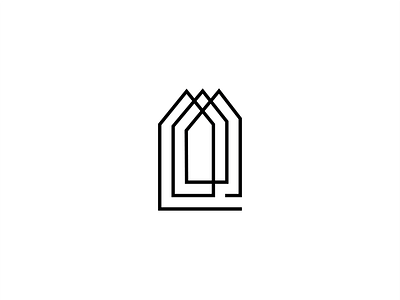 #dailylogochallenge 43 | 50 - architectural firm architectural firm black and white dailylogo dailylogochallenge logo minimal one line