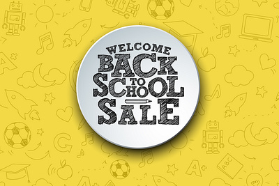 Welcome Back To School abstract design illustration