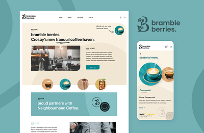 Bramble Berries Coffee Shop branding coffe shop coffee coffee shop ui design graphic design product designer ui ui ux ui design user experience user interface ux
