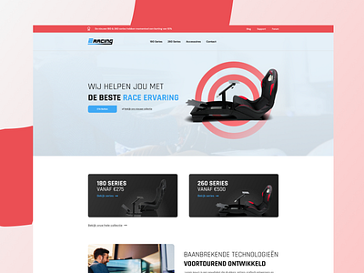 ERacing ecommerce f1 formula1 landing page race racing seats website